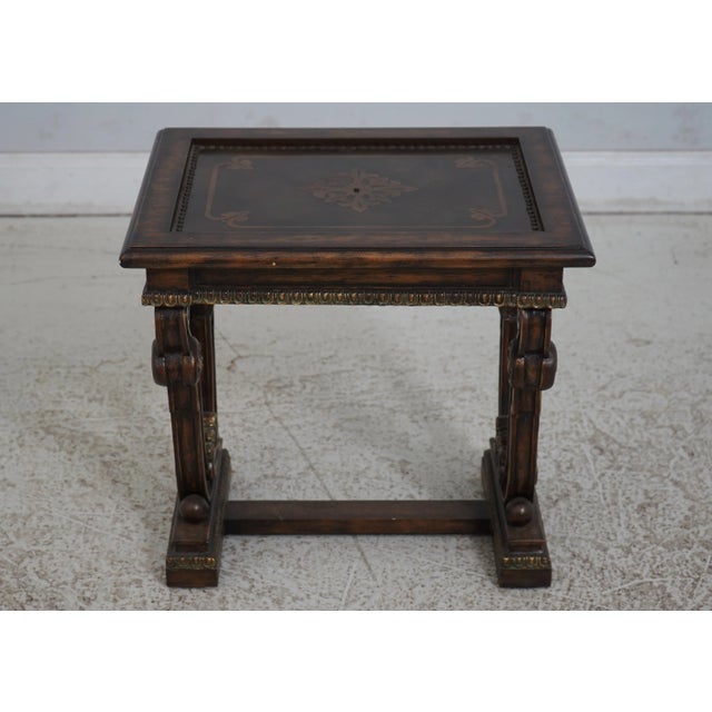 Traditional Traditional Continental Style Carved Base Occasional Table For Sale - Image 3 of 12
