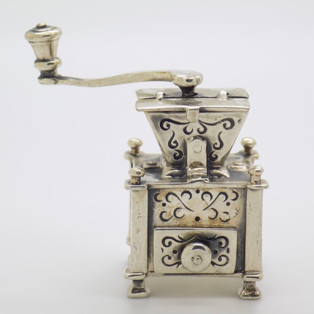 Vintage Italian Handmade Sterling Silver 925 Grinder, 1980s For Sale - Image 3 of 13