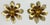 Vintage Brass Floral Candlestick Holders, a Pair For Sale - Image 4 of 6