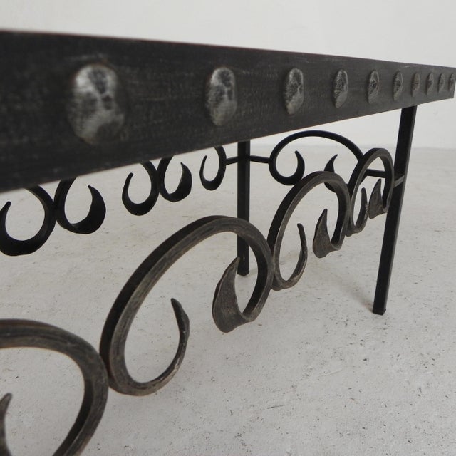 Mid-Century Brutalist Tile Table with 10 Tiles and Steel Frame, 1960s For Sale - Image 15 of 18