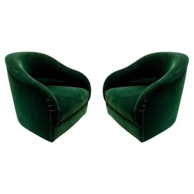 Ward Bennett Swivel Chairs for Brickel Associates Inc - A Pair For Sale - Image 9 of 9