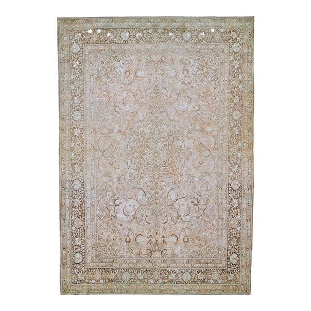 Zabihi Collection Elegant Palace Size Antique Persian Tabriz For Sale