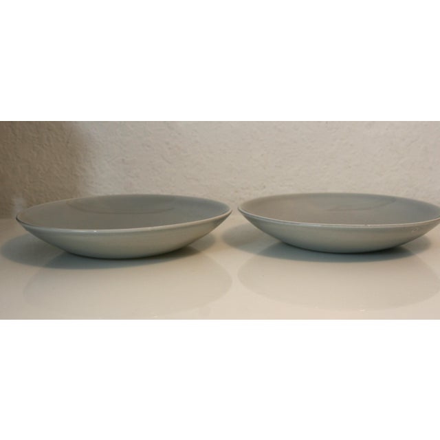 Mid 20th Century Mid 20th Century Mid Century Modern Gray Homer Laughlin Rhythm Pattern Bowls - Set of 2 For Sale - Image 5 of 8