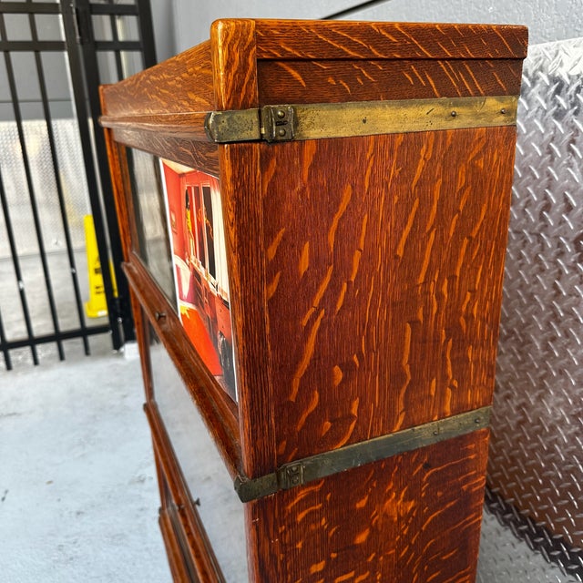 Globe Wernicke The Globe-Wernicke Co Arts & Crafts Barrister Bookcase For Sale - Image 4 of 11