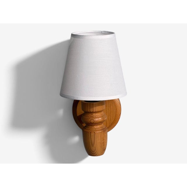 Magnafon Belysning Aps, Danish Modern, Wall Sconce, Pine, Denmark, 1960s For Sale - Image 9 of 10