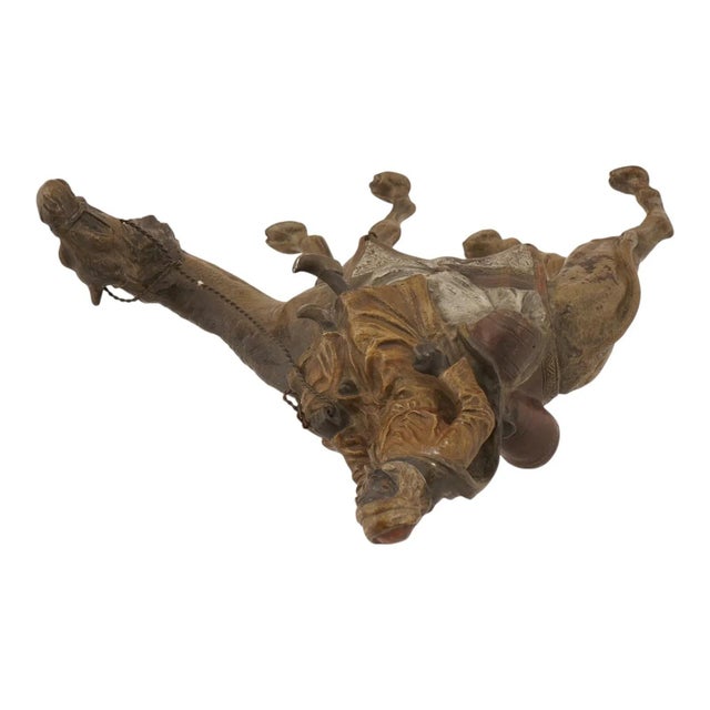 Antique Austrian Bergmann Bronze Bedouin Sculpture For Sale - Image 4 of 7