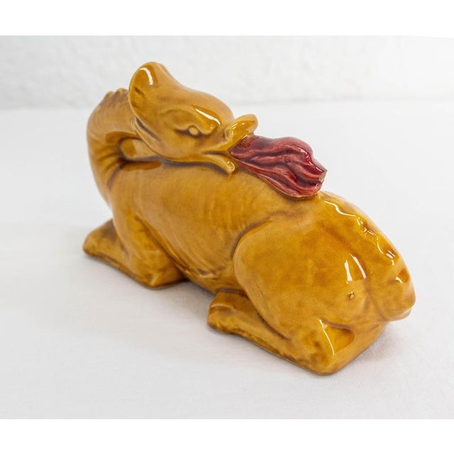 Mid-Century Ashtray with Fire-Dreathing Salamander from Cognac Monnet, 1970s For Sale - Image 6 of 11