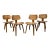 Mid 20th Century Set of Four Elegant Bentwood Chairs by Bruno Weil for Thonet For Sale