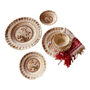 1930s Copeland Spode Cowslip Bone China Breakfast Set - Set of 6