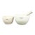 1930s Standard Trenton Porcelain Apothecary Mortars With No. 3 Pestle — Set of 3 For Sale