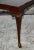 Wood Ethan Allen Burl Mahogany Table Vintage Queen Anne Side Carved Claw Foot For Sale - Image 7 of 12