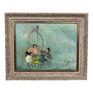 Mary Beich Maypole #2 Original Painting, Signed For Sale