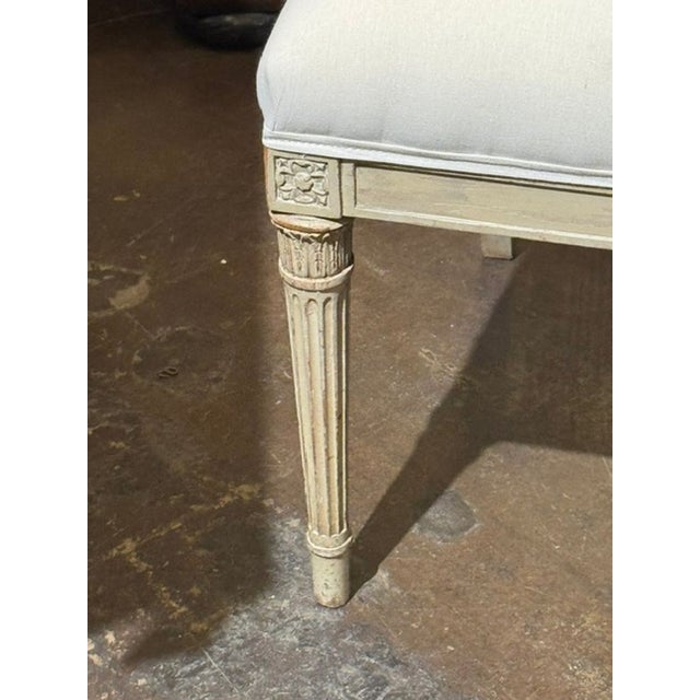 Pair of Early 20th C. Swedish Painted Side Chairs For Sale - Image 4 of 8