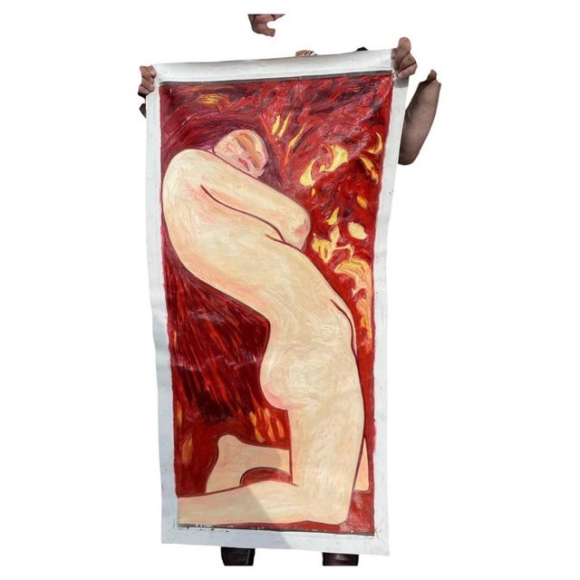 2000 - 2009 Abstract Figurative Nude, Oil on Canvas For Sale - Image 5 of 6