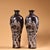 Pair of Antique Repoussé Bronze Vases With Silver-Gilt Magpie & Plum Blossom Motifs For Sale - Image 9 of 10