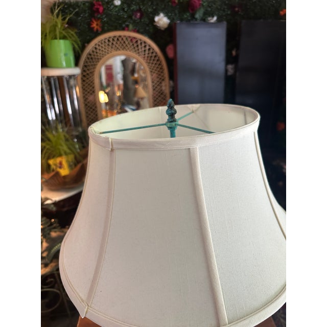 Metal 1970s Bright Blue Tall Table Lamp For Sale - Image 7 of 7