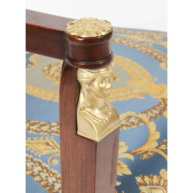 Set of 19th Century French Empire Revival Ormolu Mounted Armchairs, 1870s For Sale - Image 17 of 18