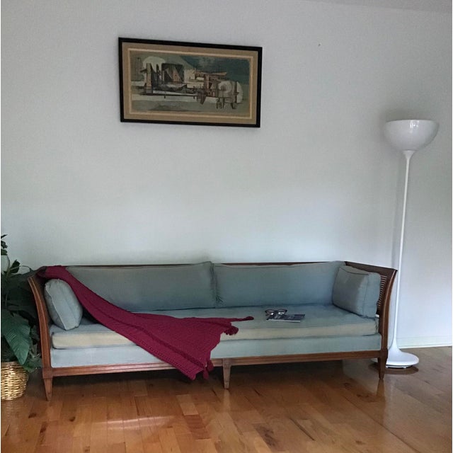 1970s Henredon Cane Tuxedo Sofa Chairish