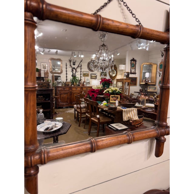 19th Century 19th Century Faux Bamboo Mirror For Sale - Image 5 of 6