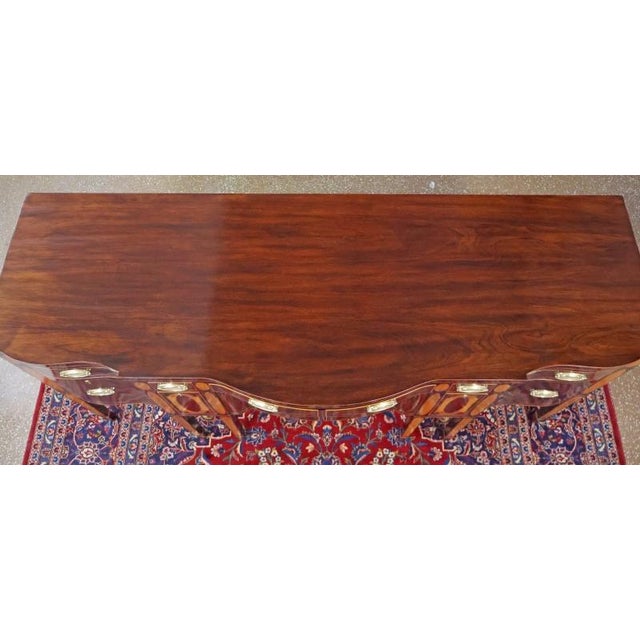 Brown 1990s Kindel Masterworks Winterthur Collection Mahogany Inlaid Buffet Sideboard For Sale - Image 8 of 14