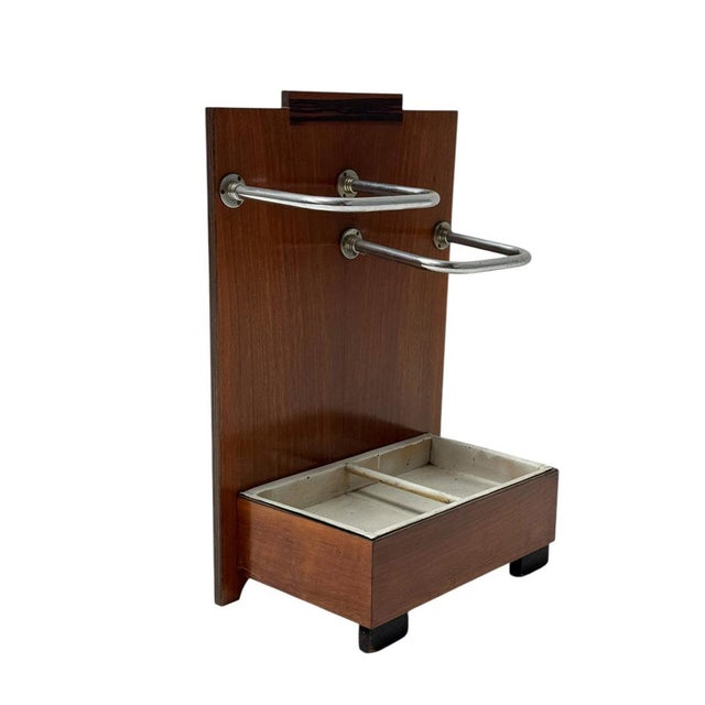 Art Deco Modernist Walnut Umbrella Stand, 1930s For Sale - Image 3 of 10