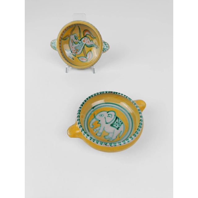 Italian Handmade Bowls in Vietri Ceramic by Vincenzo Pinto, 1950s, Set of 2 For Sale - Image 3 of 12