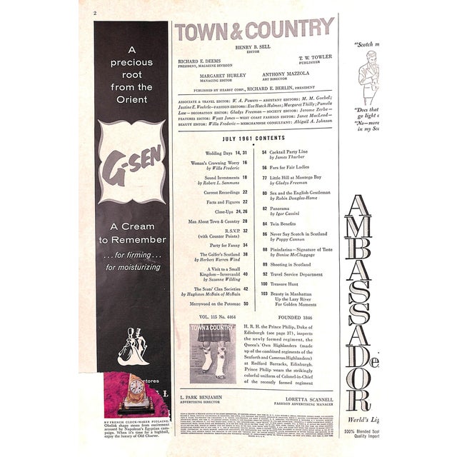 Town & Country Magazine Scotland July 1961 For Sale - Image 9 of 10