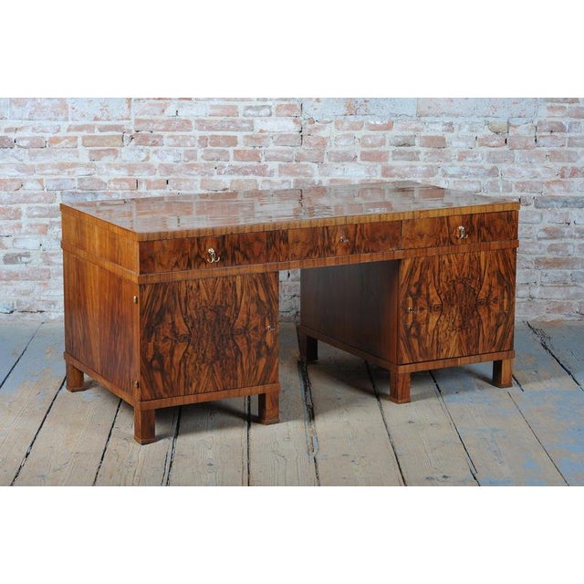 Art Deco Writing Desk in Mahogany and Walnut, 1920s For Sale - Image 10 of 18