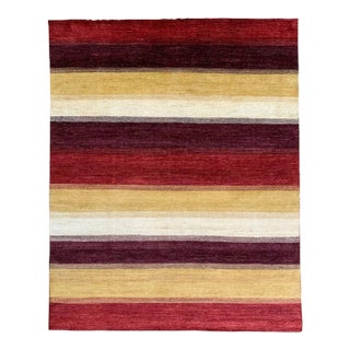Handwoven Modern Gabbeh Area Rug 8'1" X 10'0" For Sale