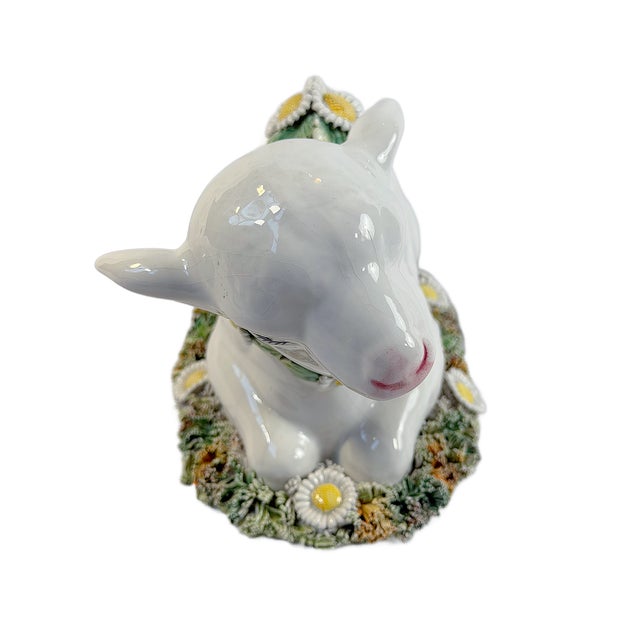 Meiselman Imports Mid 20th Century Italian Majolica Lamb Tureen For Sale - Image 4 of 7