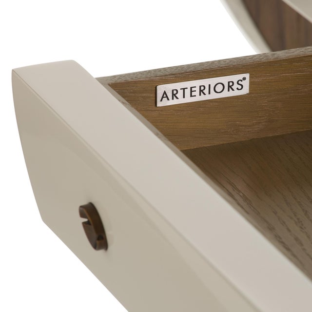 Arteriors Home Myra White Lacquer Desk For Sale - Image 9 of 10