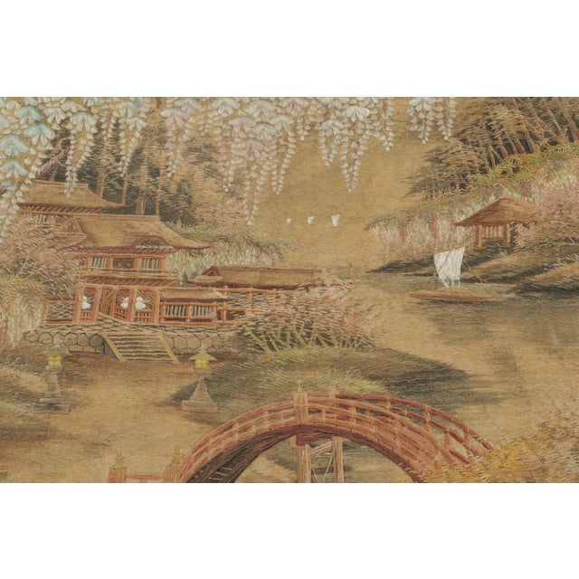 Traditional Antique Japanese Tapestry With Scenic Landscape Design - Rug & Kilim For Sale - Image 3 of 7