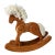 Vintage Wood Toy Rocking Horse Yarn Mane For Sale