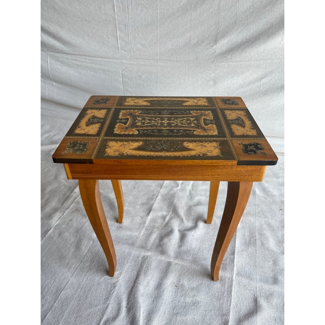 Vintage Tavolo Vesuvio Italian Music Box Side Table Chairish