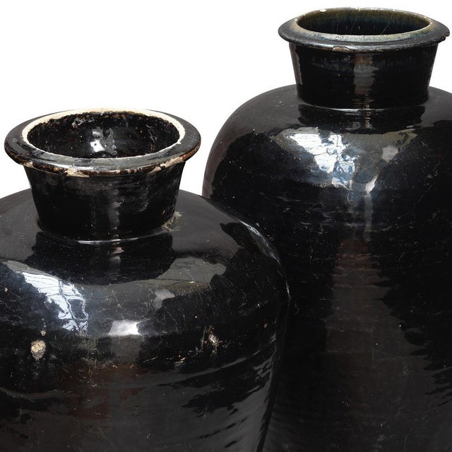 Shanxi, circa 1920 a striking piece of chinese heritage, this authentic stoneware jar hails from shanxi province circa...