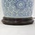 Blue and White Antique Porcelain Vase Lamp With Cobalt Scalloped Cloud Motif on Wood Base For Sale - Image 9 of 12