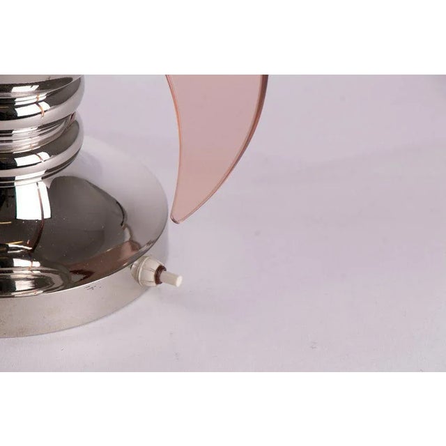 French Art Deco Silver Plate Table Uplighter, 1930 For Sale - Image 3 of 10