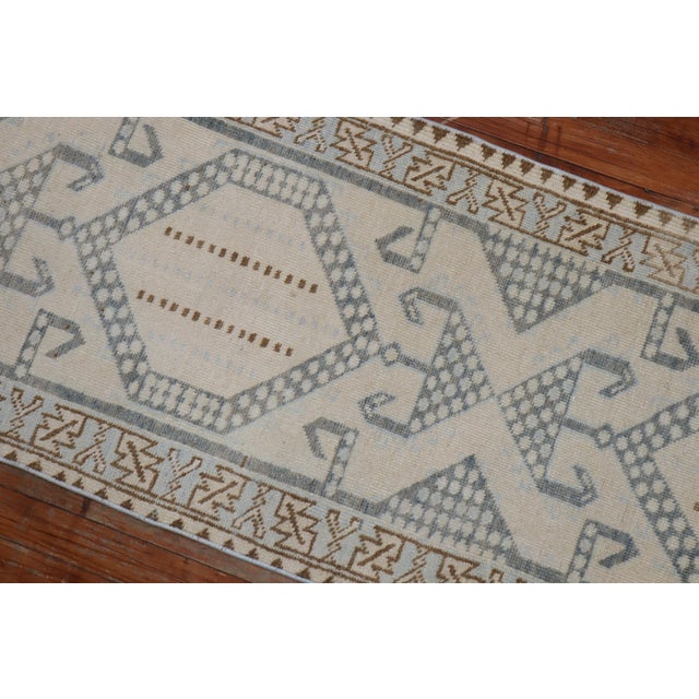 Narrow Neutral Color Persian Runner, Mid-20th Century - 1'11" x 10'4" For Sale - Image 12 of 18