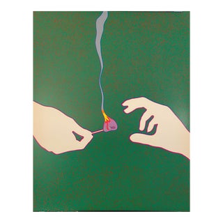 1968 "Match" Minimalist Silkscreen Poster After Lucas Samaras For Sale