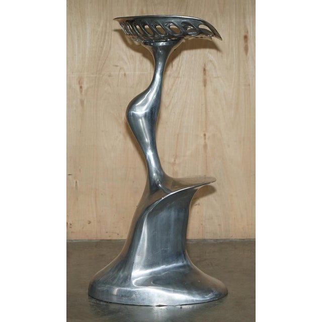 Space Age Mercury High Kitchen Bar Stools in Aluminium by Philip Watts, Set of 4 For Sale - Image 10 of 18