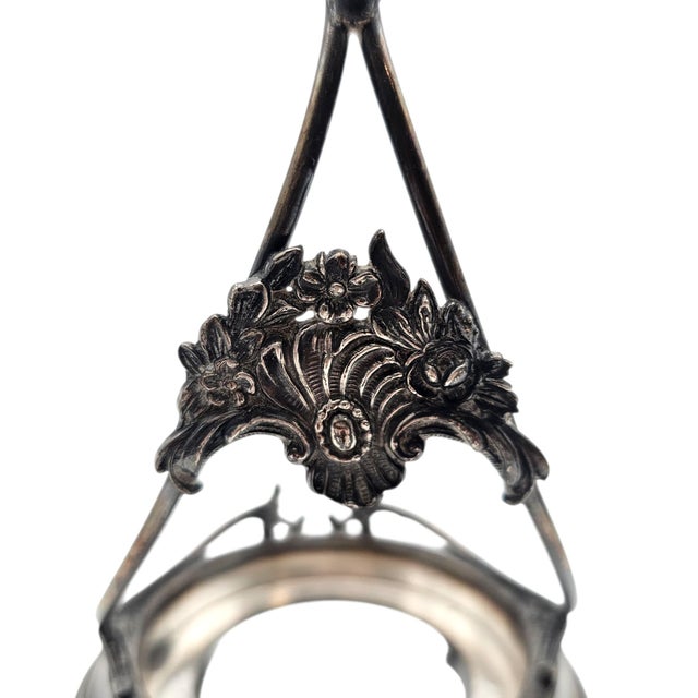 Late 19th Century Rockford Silver Plate Figural Bird Pickle Castor With Cut Glass Jar For Sale - Image 12 of 18