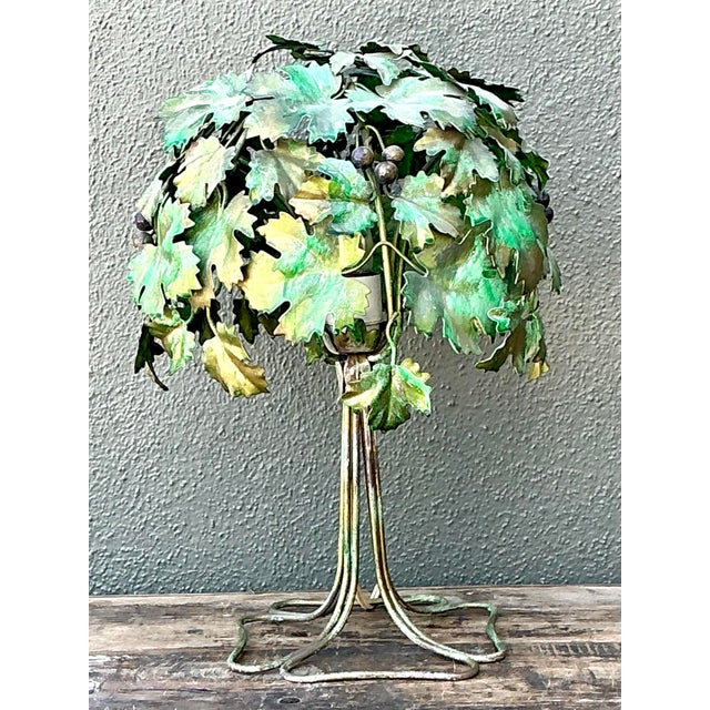 Vintage Italian Grape Leaf Table Lamp For Sale - Image 12 of 12