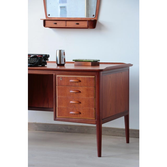 Mid-Century Modern Danish Teak Svend Aage Madsen Desk from HP Hansen, 1960s For Sale - Image 3 of 18
