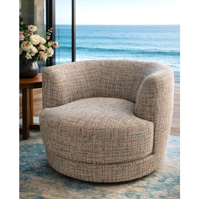 Mid-Century Modern Bently Swivel Lounge Chair For Sale - Image 3 of 9