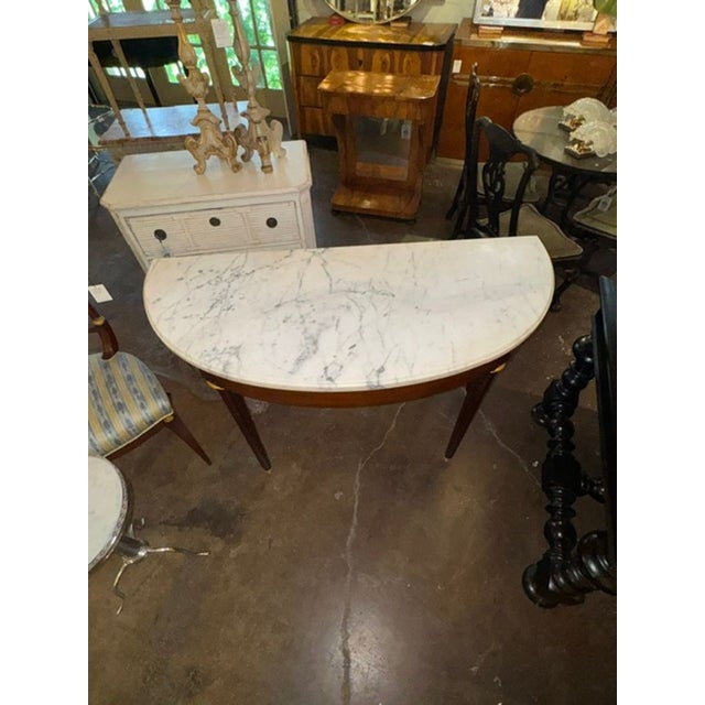 1940s French Louis XVI Style Mahogany Console For Sale - Image 5 of 6