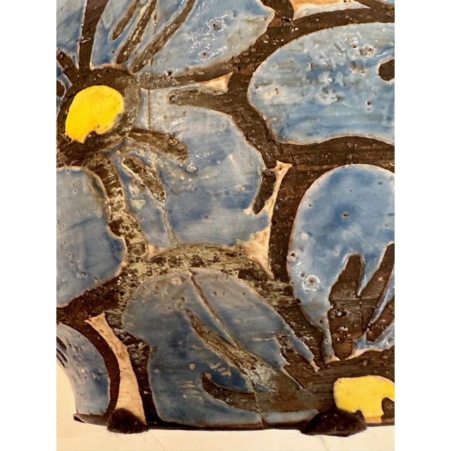 1960s Large Painted Italian Ceramic Vase or Umbrella Cane Holder For Sale - Image 5 of 8