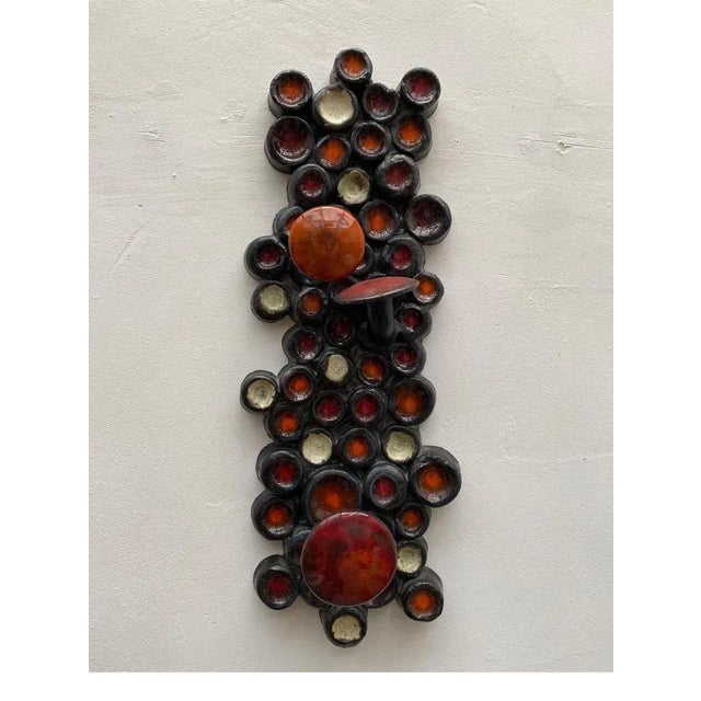 Abstract Ceramic Wall Sculpture from Perignem, Belgium For Sale - Image 4 of 15
