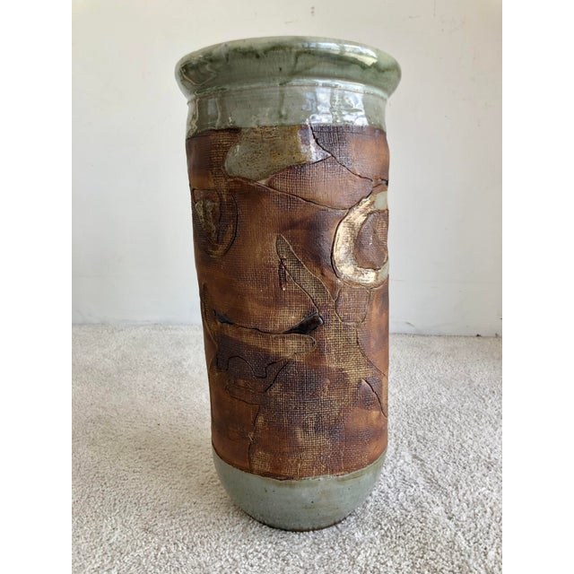 Vintage Brutalist Studio Pottery Umbrella Stand Chairish