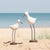 Bring the beauty of coastal living into your home with this exquisite set of Carved Wood Sea Birds with Metal Stands....