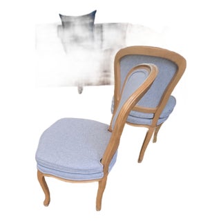 Custom Side Chairs. Italian Frame, Newly Reupholstered. Set of 2 For Sale